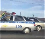 В Астрахани машина ДПС приехала оформлять аварию и сама попала в ДТП: видео