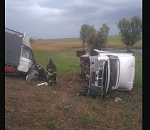 На астраханской трассе перевернулись две ГАЗели