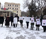 В центре города астраханцы вышли на защиту бездомных животных