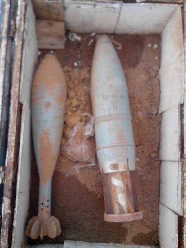 В Астраханской области нашли минометную мину и артиллерийский снаряд
