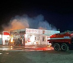 Ночью к западу от Астрахани два часа горел придорожный магазин