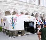 В Астраханском кремле развернут мобильный пункт отбора на службу по контракту