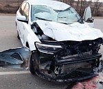 Лошадь под Астраханью покорежила Фольксваген 