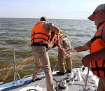 При тралении на Волге и Каспии астраханские пограничники вытащили почти 2 км сетей и 700 иных незаконных орудий лова