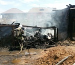 Около 30 человек тушили пожар в районе Кировской больницы в Астрахани