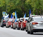 На севере Астраханской области прошел автопробег в поддержку участников спецоперации и референдумов