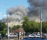 В Астрахани очередной крупный пожар: горит тепловозоремонтный завод