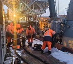 Под Астраханью спецгруппа спасателей Морспасслужбы уберегла судно от затопления