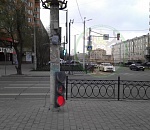 В Астрахани ветер снес светофор