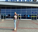 Анастасия Волочкова прилетела в знойную Астрахань в мехах