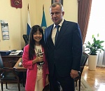 Финалистка шоу "Голос.Дети" Рената Таирова встретилась с Сергеем Морозовым