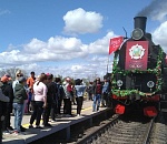 В Астрахани едет ретропоезд "Воинский эшелон"