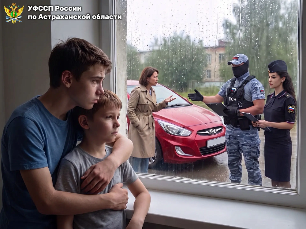 Астраханке напомнили о забытых сыновьях, лишив ее автомобиля