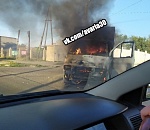 В Астрахани на заправке загорелась "ГАЗель". ВИДЕО мощного пожара