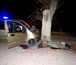 Лишенный прав астраханец на иномарке врезался в дерево