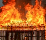 За ночь в Астраханской области сгорело два сарая