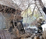 На одной из астраханских улиц одновременно сгорели два дома