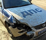Астраханец, уходя от погони, протаранил полицейский автомобиль