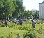 В Астрахани привели в порядок цветники на площади Ленина