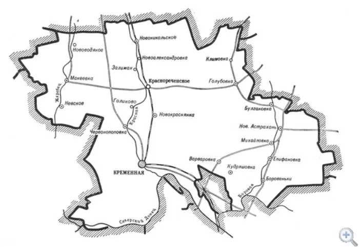 Карта кременского района луганской области подробная с деревнями