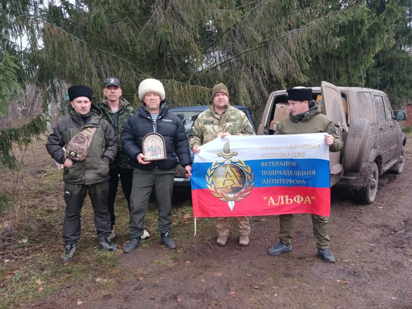 Икону Жени Родионова привезли астраханцы на позиции бойцам СВО