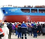 Спустили на воду «Каспийский берег»: астраханские корабелы построили третий современный сухогруз