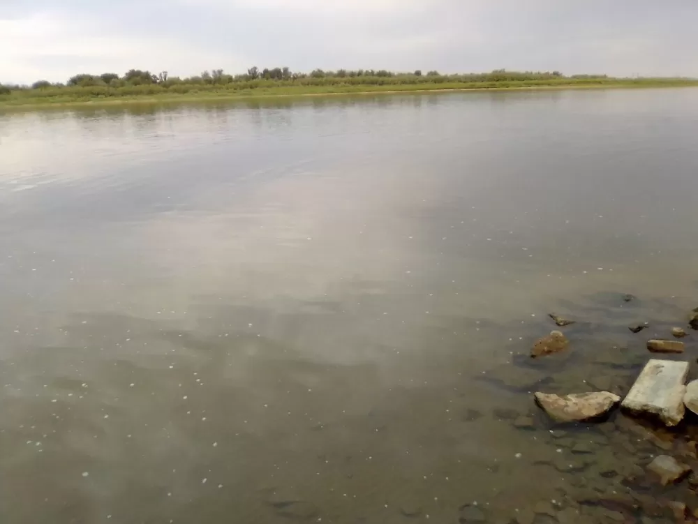 В центре Астрахани на реке Волга обнаружено крупное маслянистое пятно 