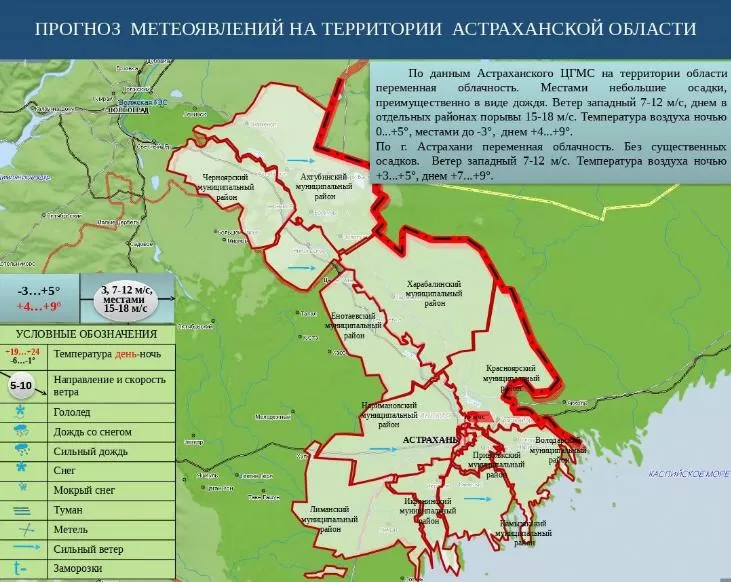 Погода в Астрахани и области 1 марта 2023 года